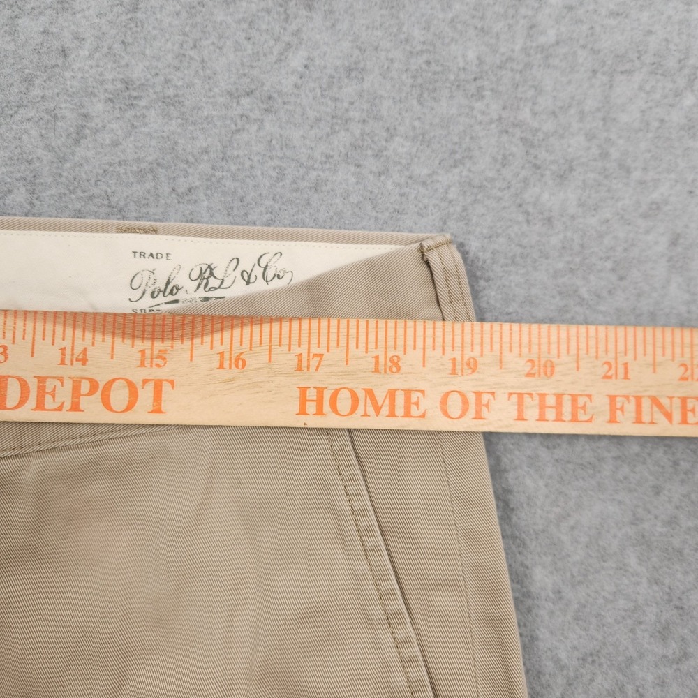 Polo Ralph Lauren Pants Mens 36x34 Khaki Tan Classic Fit Straight Chino Cotton - Picture 8 of 12